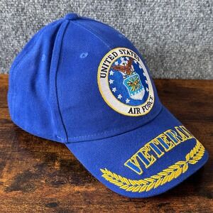 Baseball Cap US Air Force Veteran Blue Embroidered Eagle Emblems USAF Military